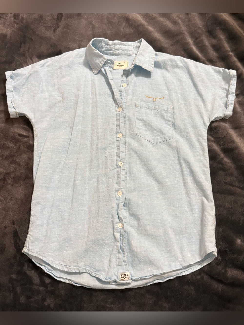 Kimes Ranch Blue Women's Short-Sleeve Button-Down Shirt